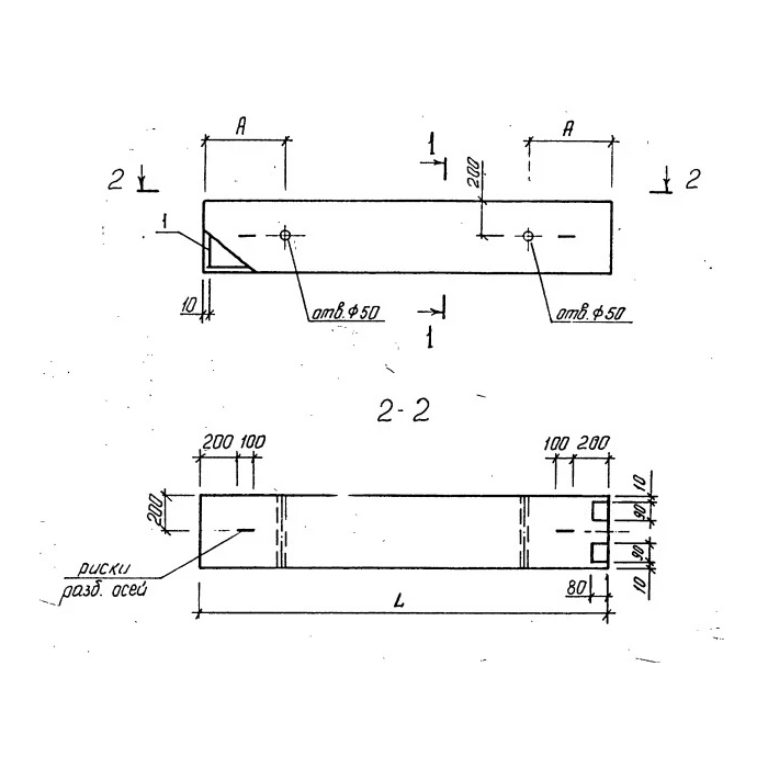 Колонна железобетонная 2КНО 48-60-3-25-00